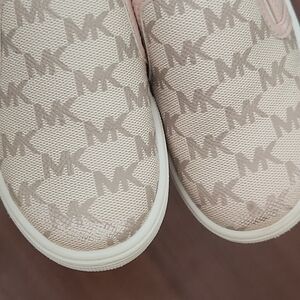 Michael Kors Pink Monogram Slip-On Sneakers